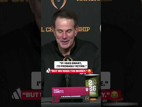 Curt Cignetti after becoming a national champion 😂