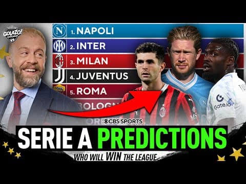 Mike Grella's 2025/2026 SERIE A PREDICTIONS 🏆 | Napoli, Inter, Milan, Juve & More! | Golazo Matchday
