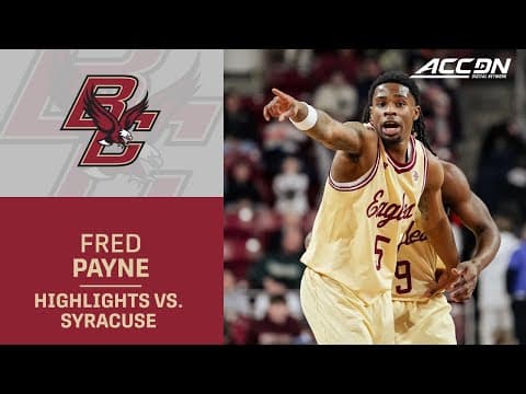 Boston College's Fred Payne Brings The Pain In Big Win