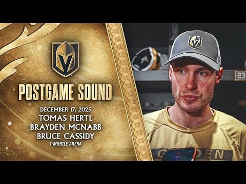 🎥 POSTGAME SOUND: Hertl, McNabb & Cassidy