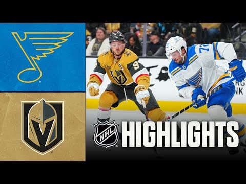 Blues vs. Golden Knights | NHL Highlights | January 10, 2026