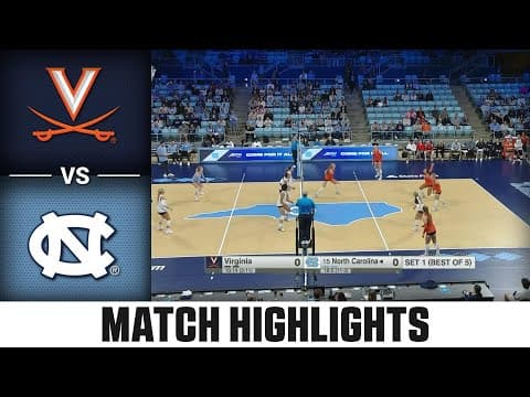 Virginia vs. North Carolina Match Highlights | 2025 ACC Volleyball
