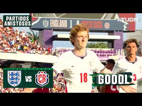 Gordon anota de PENAL | Inglaterra 2-0 Costa Rica | Amistoso  - Rumbo al Mundial 2026 | TUDN