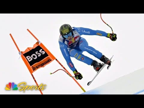 Italy's Giovanni Franzoni CONQUERS Hahnenkamm downhill at Alpine Ski World Cup | NBC Sports