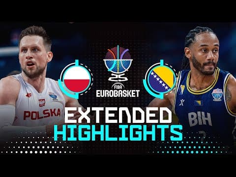 Poland 🇵🇱 vs Bosnia and Herzegovina 🇧🇦 | Extended Highlights | FIBA EuroBasket 2025