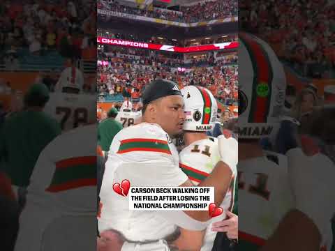 Carson Beck falls short of his 3rd National Championship