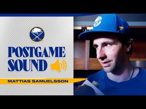 "Tage Was A Dog Tonight" | Mattias Samuelsson After Scoring OT Winner In Buffalo Sabres Win