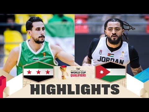 Syria 🇸🇾 v Jordan 🇯🇴 | Highlights | FIBA Basketball World Cup 2027 Asian Qualifiers