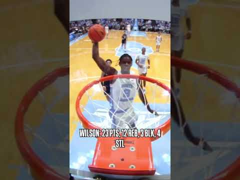 Just another night at the office for Caleb Wilson 😉 #UNC #CollegeBasketball #ACCBasketball #cbb