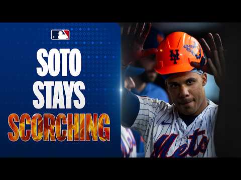Soto stays RED HOT! 🔥 Juan Soto launches his 6th home run in his last 7 games for the Mets! 🍎