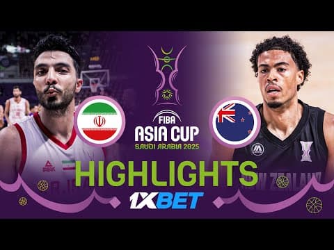 3rd Place Game: Iran 🇮🇷 vs New Zealand 🇳🇿 | 1XBET Highlights | FIBA Asia Cup 2025