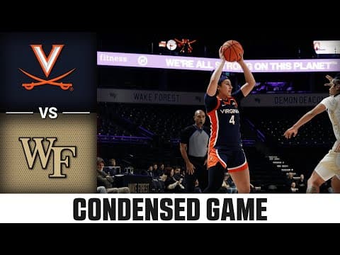 Virginia vs. Wake Forest Condensed Game | 2025-26 ACC Women's Basketball