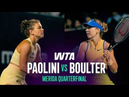 Jasmine Paolini vs. Katie Boulter | 2026 Merida Quarterfinals | WTA Match Highlights