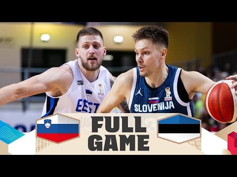 Slovenia v Estonia | Full Basketball Game | FIBA Basketball World Cup 2027 European Qualifiers