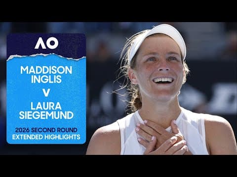 Maddison Inglis v Laura Siegemund Extended Highlights | Australian Open 2026 Second Round
