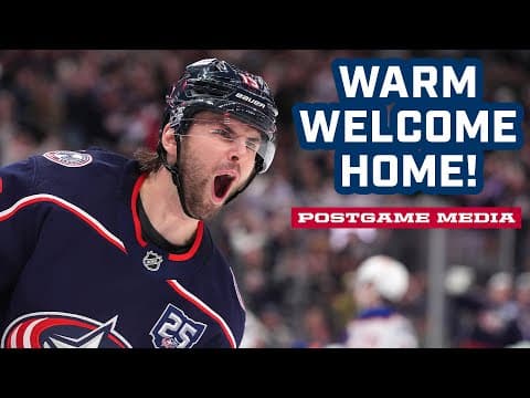 WARM WELCOME HOME! Blue Jackets Get Revenge Over the Oilers with a 5-4 Win | Postgame Media