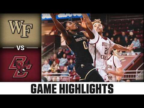 Wake Forest vs. Boston College Highlights | 2025-26 ACC Women's Basketball