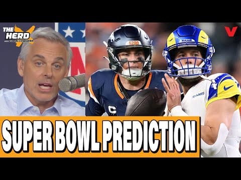 Colin Cowherd PREDICTS NFL playoffs & Super Bowl + Cam Skattebo at WWE reaction | THE HERD
