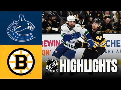 Canucks vs. Bruins | NHL Highlights | December 20, 2025