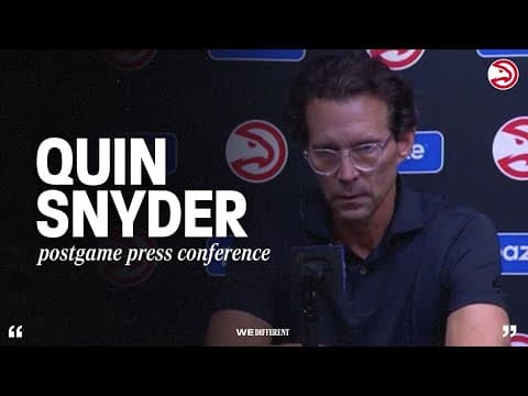Hawks vs. Jazz Postgame Press Conference: Quin Snyder