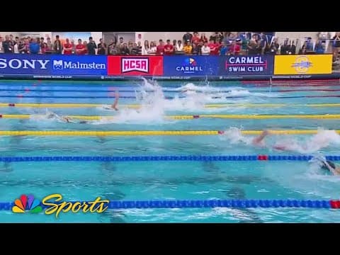 Gretchen Walsh smashes Swimming World Cup record in 100m individual medley | NBC Sports