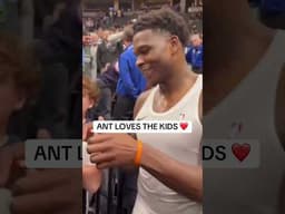 Anthony Edwards making core memories for these fans 🔥 (via timberwolves/TT)