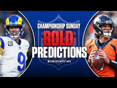 Bold Predictions for NFL Championship Sunday: Jarrett Stidham HUGE game, Stafford sacked 6 times 👀