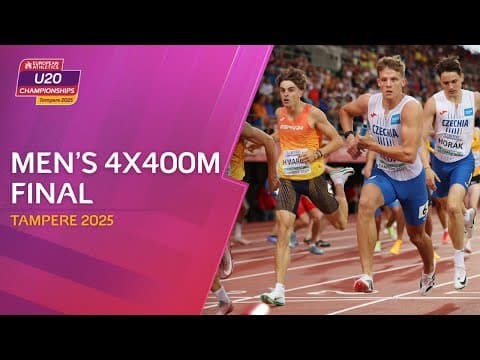 DOMINANT victory! 🇨🇿🥇 Men's 4x400m relay final replay | Bergen 2025