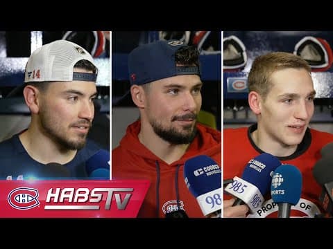 Suzuki, Hutson + more Habs address the media at practice | FULL PRESS CONFERENCES