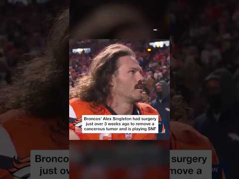 In less than a month after surgery, Alex Singleton is back on the football field #nfl