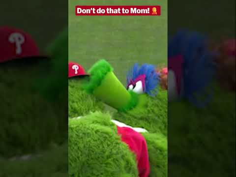 The Phillie Phanatic just tackled his mom on Mother’s Day