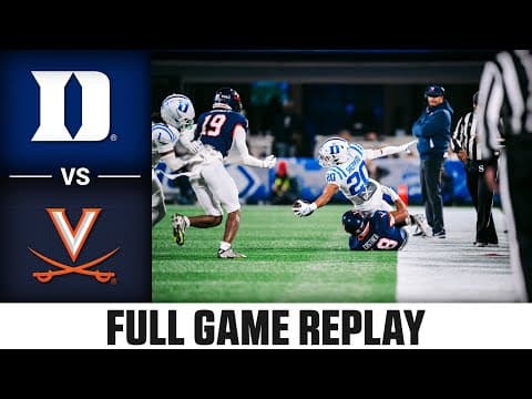 Duke vs. Virginia Full Game Replay | 2025 ACC Football Championship