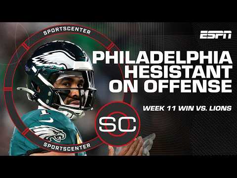 Lions vs. Eagles REACTION 🗣️ Concerns for Philadelphia's offense? | SportsCenter