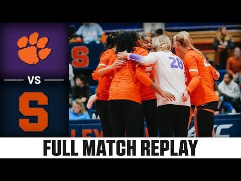 Clemson vs. Syracuse Full Match Replay | 2025 ACC Volleyball