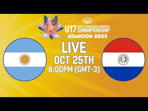 LIVE - Argentina v Paraguay | FIBA U17 South American Women's Championship 2025 | Semi-Finals