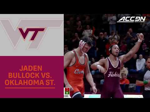 Virginia Tech's Jaden Bullock Wins 184lbs Match vs. Oklahoma St. | 2026 ACC Wrestling