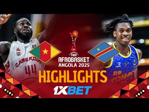 Cameroon 🇨🇲 vs Congo DR 🇨🇩 | 1XBET Highlights | #AfroBasket 2025
