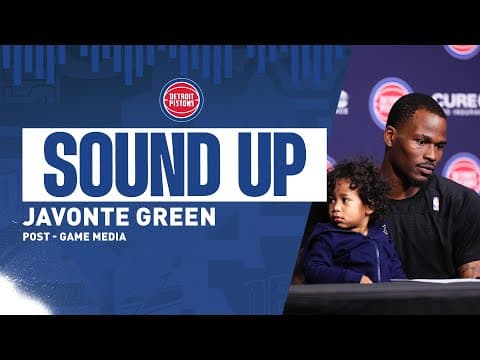 Post-Game Press Conference: Javonte Green | Pistons vs. Pacers  | 1.17.26