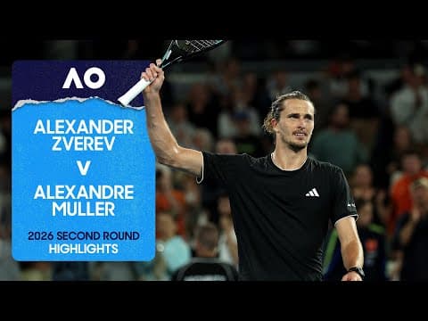Alexander Zverev v Alexandre Muller Highlights | Australian Open 2026 Second Round