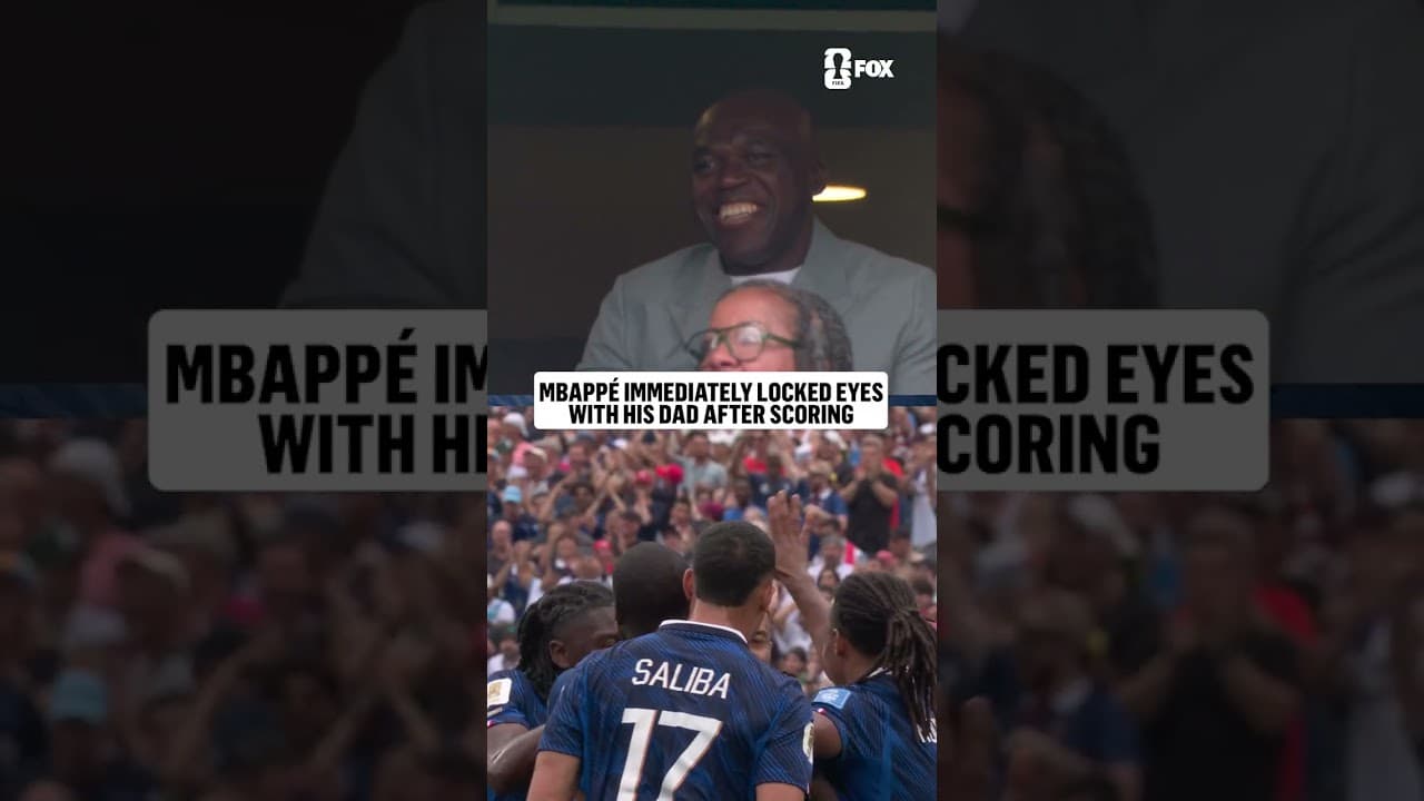 Mbappé's father couldn't help but smile after his son scored a FIFA World Cup golazo
