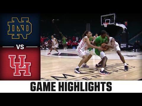 Houston vs. Notre Dame Game Highlights | 2025-26 ACC Men's Basketball Highlights