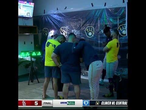 The moment the Milwaukee Brewers won the NL Central 👏