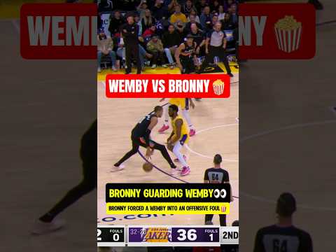 Bronny James put the CLAMPS on Wemby😭