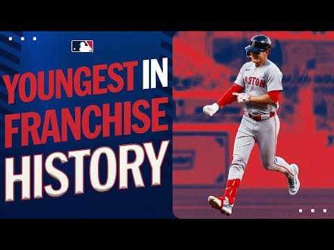 Youngest to do this in FRANCHISE HISTORY?! 😳 Roman Anthony leadoff homer!