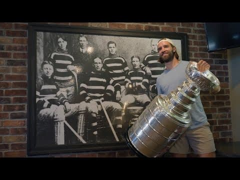 See Aaron Ekblad Bring the Stanley Cup to Barrie, Ontario ๐| Summer with Stanley