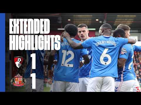 Extended Premier League Highlights | AFC Bournemouth 1 - 1 Sunderland AFC