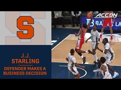 Syracuse's J.J. Starling Forced Defender To Make A Business Decision
