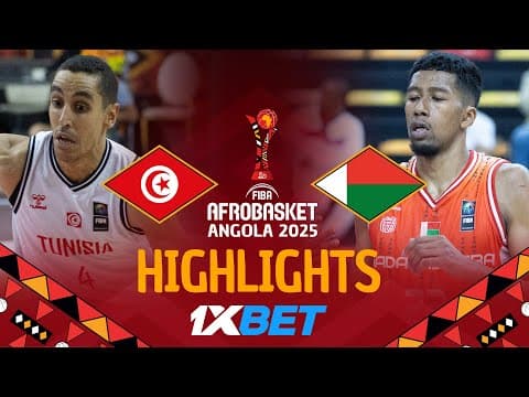 Tunisia 🇹🇳 vs Madagascar 🇲🇬 | 1XBET Highlights | #AfroBasket 2025