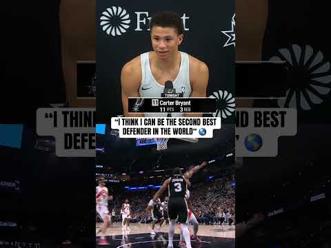 Spurs rookie Carter Bryant sounds off on his defensive prowess 🔐