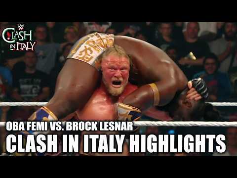WRESTLEMANIA REMATCH 🍿 Oba Femi vs. Brock Lesnar | Clash in Italy | WWE on ESPN